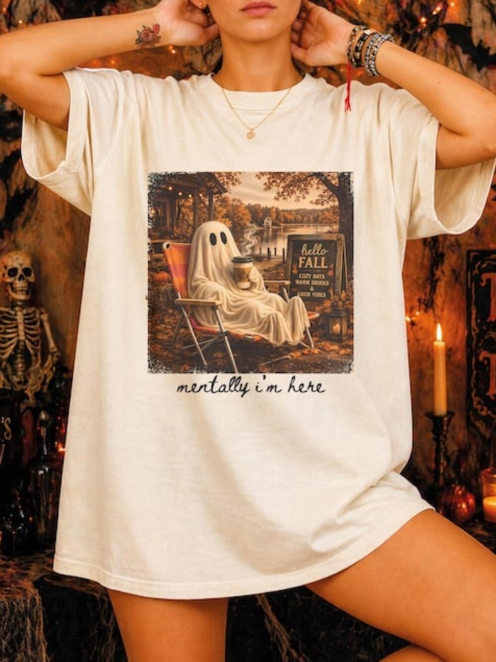 Halloween Shirt, Retro Ghost Shirt, Fall Season Shirt